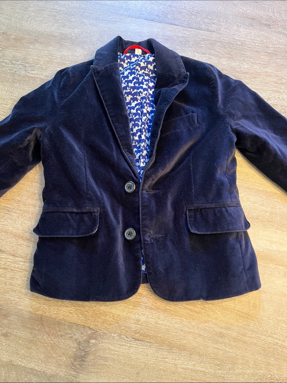 mini Boden boys 4/5 velour sport coat EUC